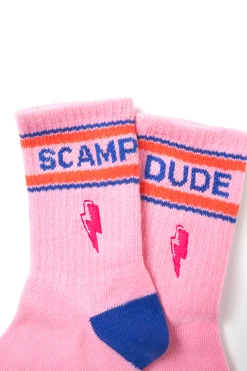 Women Scamp & Dude Kids Pink Sport Socks