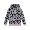 Women Scamp & Dude Kids Stone Grey with Black Leopard Oversized Hoodie