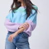 Women Scamp & Dude Multicolour Pastel Fluffy Knit Jumper