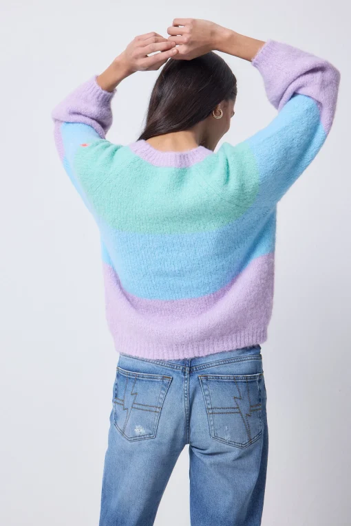 Women Scamp & Dude Multicolour Pastel Fluffy Knit Jumper