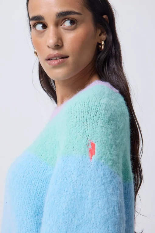 Women Scamp & Dude Multicolour Pastel Fluffy Knit Jumper