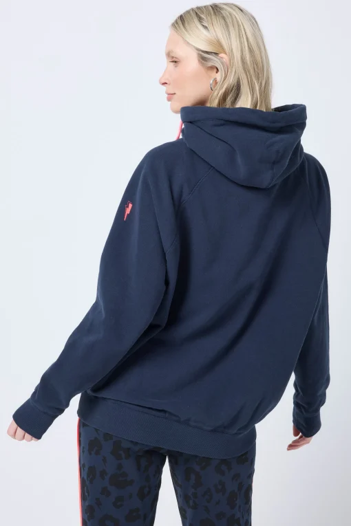 Women Scamp & Dude Navy Cowl Neck Hoodie