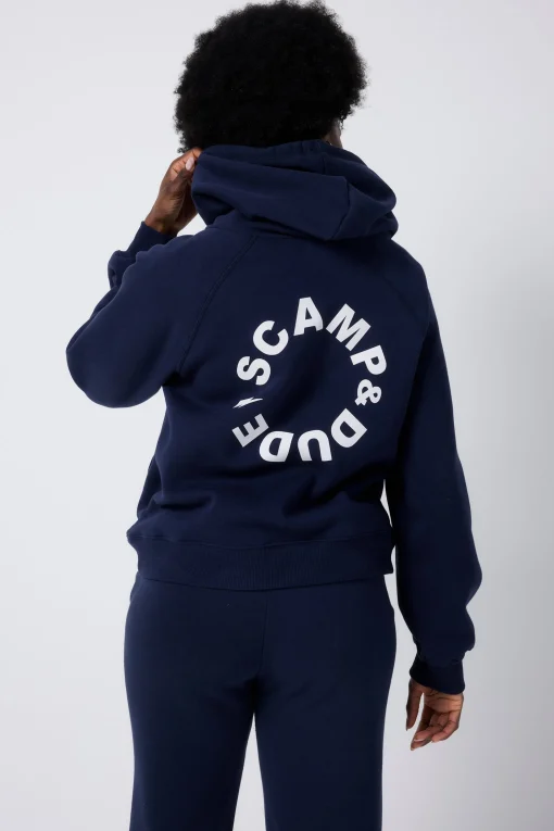 Women Scamp & Dude Navy Scamp & Dude Logo Relaxed Hoodie
