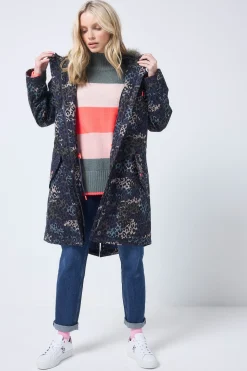 Women Scamp & Dude Navy Wild Camo Parka