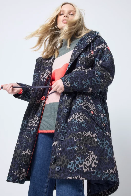 Women Scamp & Dude Navy Wild Camo Parka