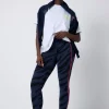 Women Scamp & Dude Navy with Black Graphic Tiger Print Full Length Active Leggings