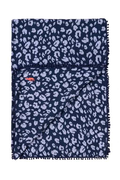 Women Scamp & Dude Navy with Blue Leopard Charity Super Scarf