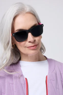 Women Scamp & Dude 'Neon Sunnies' Black with Orange and Neon Pink