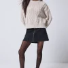 Women Scamp & Dude Oatmeal Cable Knit Jumper