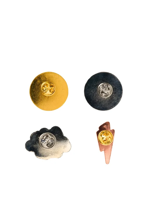 Women Scamp & Dude Pack of 4 Pin Badges