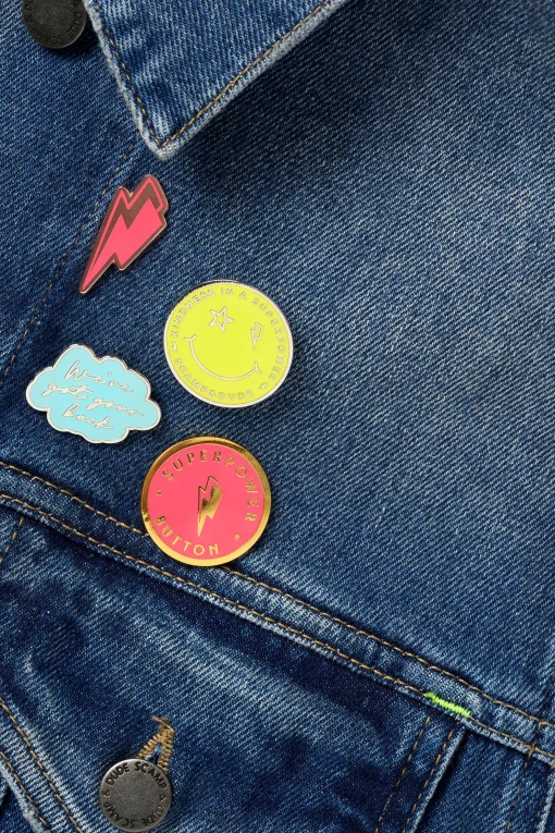 Women Scamp & Dude Pack of 4 Pin Badges