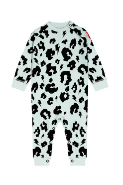 Women Scamp & Dude Pale Green Leopard Romper