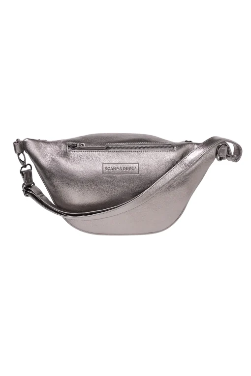 Women Scamp & Dude Pewter Studded Bum Bag