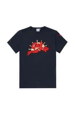 Women Scamp & Dude Scamp & Dude x Nicky Newman Navy 'Go Grab Life' Charity Relaxed Band T-Shirt