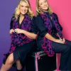 Women Scamp & Dude Scamp & Dude x Sara Davies Purple with Pink and Black Snow Leopard Charity Super Scarf
