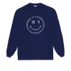 Women Scamp & Dude Scamp & Dude x Style For Stroke Unisex Navy with Rainbow Foil Smiley Face Charity Sweatshirt
