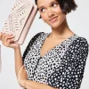 Women Scamp & Dude Taupe with Gold Lightning Bolt Laser Cut Clutch Bag