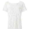 Women Scamp & Dude White Leopard Burn Out Slouchy T-Shirt