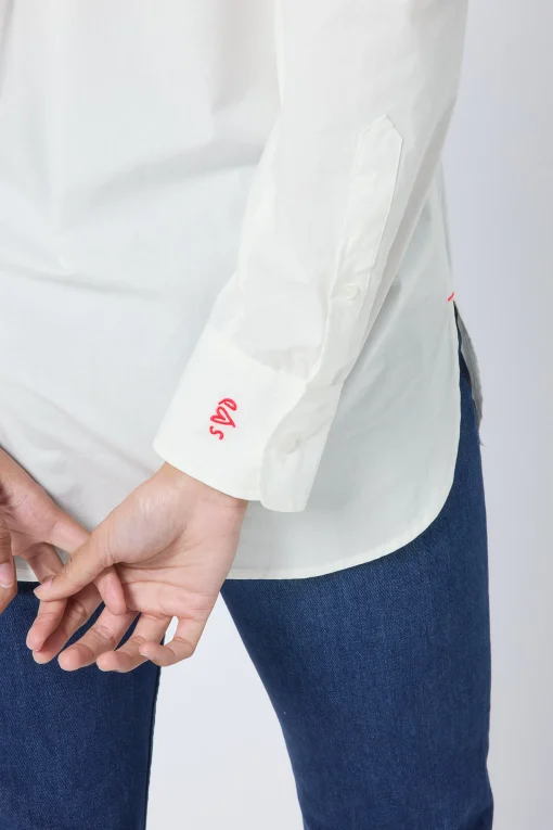 Women Scamp & Dude White Oversized Shirt