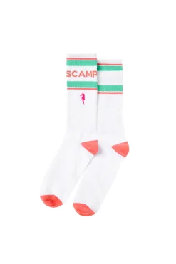 Women Scamp & Dude White Sport Socks