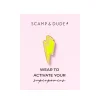 Women Scamp & Dude Yellow Lightning Bolt Pin Badge